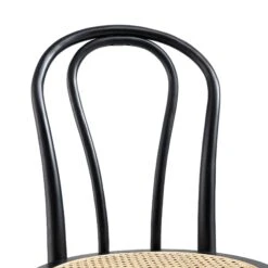 Camille Elm Wood And Rattan Bentwood Counter Stool, Black 16 Camille Elm Wood And Rattan Bentwood Counter Stool, Black -Daals BCH 003 BLACK detail1