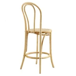 Camille Elm Wood And Rattan Bentwood Counter Stool, Natural 14 Camille Elm Wood And Rattan Bentwood Counter Stool, Natural -Daals BCH 003 NAT WB4