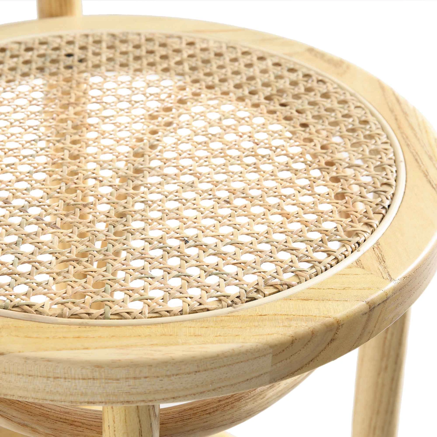 Camille Elm Wood And Rattan Bentwood Counter Stool, Natural 9 Camille Elm Wood And Rattan Bentwood Counter Stool, Natural - Image 9