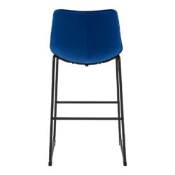 Sutton Set Of 2 Barstools With Fluted Back (Blue Velvet) -Daals BCH 2099 BLUE VEL 2P WB4