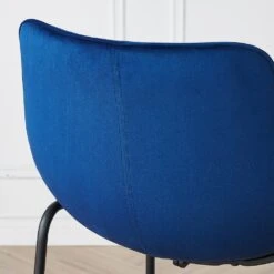 Sutton Set Of 2 Barstools With Fluted Back (Blue Velvet) -Daals BCH 2099 BLUE VEL 2P scene2