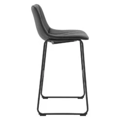 Sutton Set Of 2 Barstools With Fluted Back (Grey Velvet) -Daals BCH 2099 GREY VEL 2P WB3