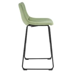 Sutton Set Of 2 Barstools With Fluted Back (Sage Green Velvet) -Daals BCH 2099 SAGE VEL 2P WB4
