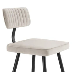 Charlecote Set Of 2 Champagne Colour Velvet Upholstered Bar Stools -Daals BCH 2127 CHAMP VEL 2P detail1