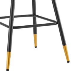 Charlecote Set Of 2 Champagne Colour Velvet Upholstered Bar Stools -Daals BCH 2127 CHAMP VEL 2P detail3