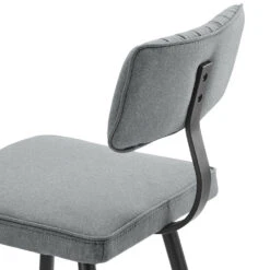 Charlecote Set Of 2 Light Grey Fabric Upholstered Bar Stools -Daals BCH 2127 LIGHTGREY FAB 2P detail2