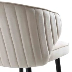 Langham Set Of 2 Champagne Velvet Upholstered Carver Counter Stools -Daals BCH 2170 CHAMP VEL 2P detail3