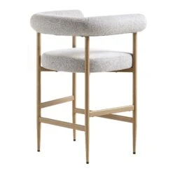 Fulbourn Beige Woven Counter Stool With Natural Wood Effect Legs -Daals BCH 2171 BEIGE WOV NAT WB4