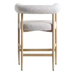 Fulbourn Beige Woven Counter Stool With Natural Wood Effect Legs -Daals BCH 2171 BEIGE WOV NAT WB5