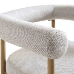 Fulbourn Beige Woven Counter Stool With Natural Wood Effect Legs -Daals BCH 2171 BEIGE WOV NAT detail1