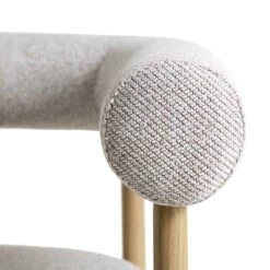 Fulbourn Beige Woven Counter Stool With Natural Wood Effect Legs -Daals BCH 2171 BEIGE WOV NAT detail3