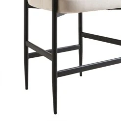 Fulbourn Champagne Velvet Counter Stool With Black Legs -Daals BCH 2171 CHAMP VEL BLACK detail4