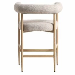 Fulbourn Taupe Boucle Counter Stool With Natural Wood Effect Legs -Daals BCH 2171 TAUPE BOUCLE NAT WB5