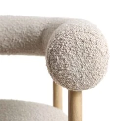 Fulbourn Taupe Boucle Counter Stool With Natural Wood Effect Legs -Daals BCH 2171 TAUPE BOUCLE NAT detail2