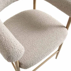 Fulbourn Taupe Boucle Counter Stool With Natural Wood Effect Legs -Daals BCH 2171 TAUPE BOUCLE NAT detail3