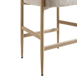 Fulbourn Taupe Boucle Counter Stool With Natural Wood Effect Legs -Daals BCH 2171 TAUPE BOUCLE NAT detail4