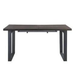 BERN 6-8 Seater Dark Oak Extending Dining Table With Metal Legs -Daals BSD 002 WALNUT WB3