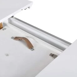 Grenchen Round To Oval 4 To 6-Seater White High Gloss Extendable Dining Table 16 Grenchen Round To Oval 4 To 6-Seater White High Gloss Extendable Dining Table -Daals BSD 008 WHITE detail3