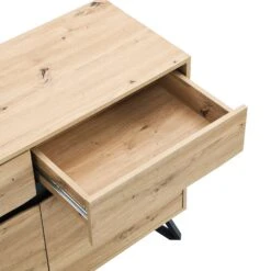 Weston Oak Effect 3 Door 3 Drawer Large Sideboard -Daals BSD 077 OAK detail3