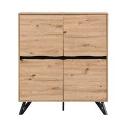 Weston Oak Effect 4 Door Cabinet -Daals BSD 078 OAK WB1