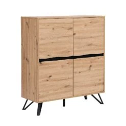 Weston Oak Effect 4 Door Cabinet -Daals BSD 078 OAK WB2