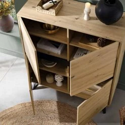 Weston Oak Effect 4 Door Cabinet -Daals BSD 078 OAK scene2