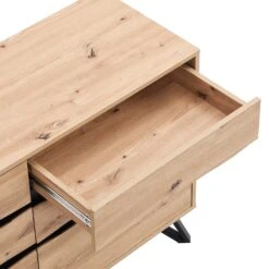 Weston Oak Effect 6 Drawer Chest Of Drawers -Daals BSD 080 OAK detail2