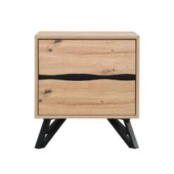 Weston Oak Effect 2 Drawer Bedside Table -Daals BSD 081 OAK WB2