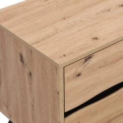 Weston Oak Effect 2 Drawer Bedside Table -Daals BSD 081 OAK detail2