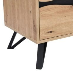 Weston Oak Effect 2 Drawer Bedside Table -Daals BSD 081 OAK detail3