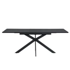 Varden Black Ceramic Extending Dining Table -Daals BSD 094 BLACK WB1