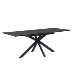 Varden Black Ceramic Extending Dining Table -Daals BSD 094 BLACK WB2
