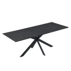 Varden Black Ceramic Extending Dining Table -Daals BSD 094 BLACK WB3