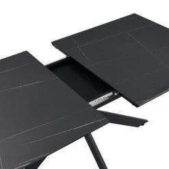Varden Black Ceramic Extending Dining Table -Daals BSD 094 BLACK detail2