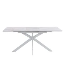 Varden White Ceramic Extending Dining Table -Daals BSD 094 WHITE WB2