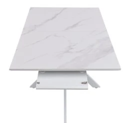 Varden White Ceramic Extending Dining Table -Daals BSD 094 WHITE detail1