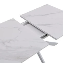 Varden White Ceramic Extending Dining Table -Daals BSD 094 WHITE detail2