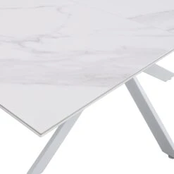 Varden White Ceramic Extending Dining Table -Daals BSD 094 WHITE detail4