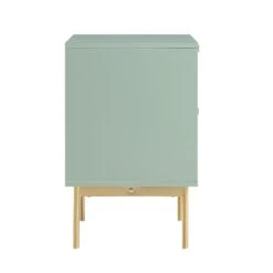 Richmond Ridged 2 Drawer Bedside Table, Matte Sage Green -Daals BSD 105 SAGE WB4