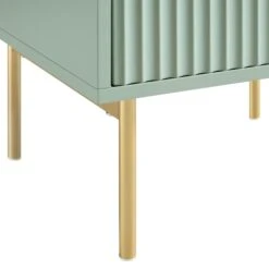 Richmond Ridged 2 Drawer Bedside Table, Matte Sage Green -Daals BSD 105 SAGE detail4