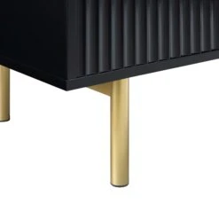 Richmond Ridged 120cm Wide TV Media Unit, Matte Black -Daals BSD 106 BLACK detail4