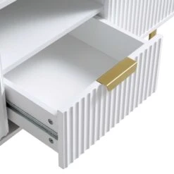 Richmond Ridged 120cm Wide TV Media Unit, Matte White -Daals BSD 106 WHITE detail2