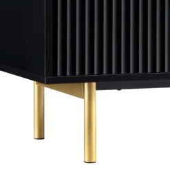 Richmond Ridged Wide Chest Of 6 Drawers, Matte Black -Daals BSD 107 BLACK detail4