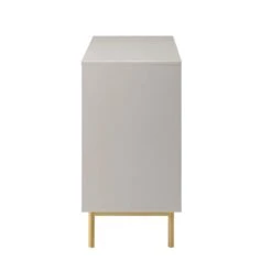 Richmond Ridged Wide Chest Of 6 Drawers, Matte Taupe -Daals BSD 107 TAUPE WB4