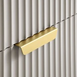 Richmond Ridged Wide Chest Of 6 Drawers, Matte Taupe -Daals BSD 107 TAUPE detail3