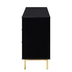 Richmond Ridged Large Sideboard, Matte Black -Daals BSD 108 BLACK WB4