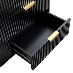 Richmond Ridged Large Sideboard, Matte Black -Daals BSD 108 BLACK detail1