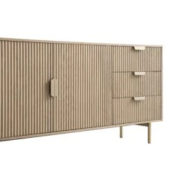 Richmond Ridged Large Sideboard, Light Ash -Daals BSD 108 LIGHTWOOD detail1