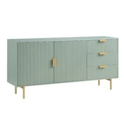 Richmond Ridged Large Sideboard, Matte Sage Green -Daals BSD 108 SAGE WB2