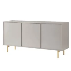 Richmond Ridged Large Sideboard, Matte Taupe -Daals BSD 108 TAUPE WB5